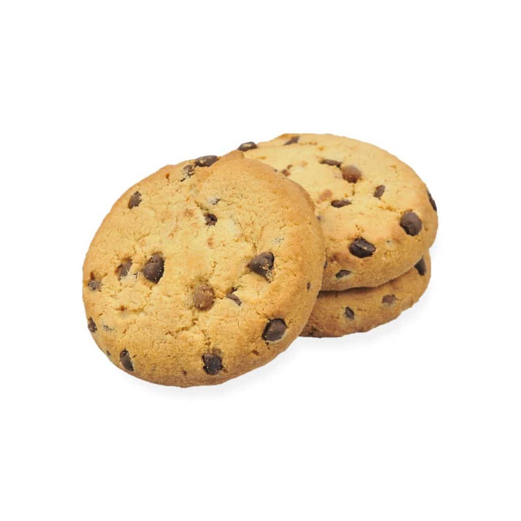 ADVERTISING COOKIES WITH CHOCOLATE CHIPS IN A TIN