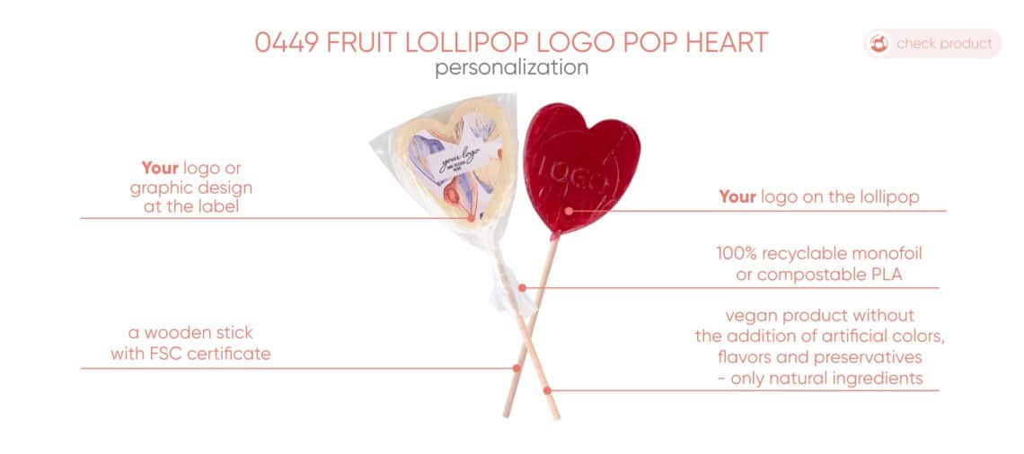 FRUIT LOLLIPOP LOGO POP HEART