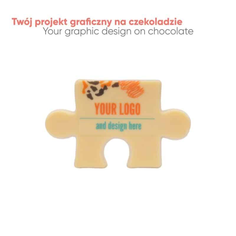 Czekoladka w kształcie puzzla z Twoim Logo